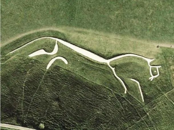 White Horse of Uffington prehistoric chalk figure