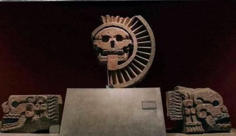 Wheel of Life and Death Totonac sculpture