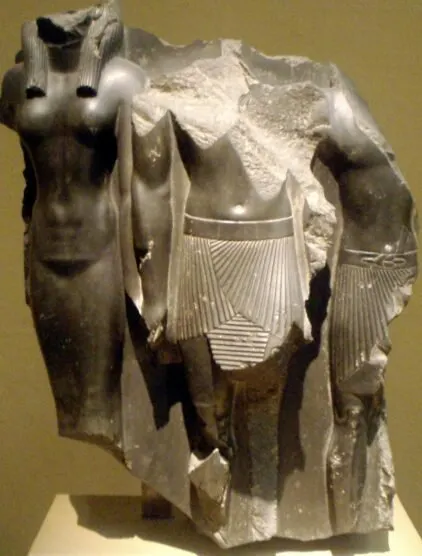 Pharaoh Menkaure statues