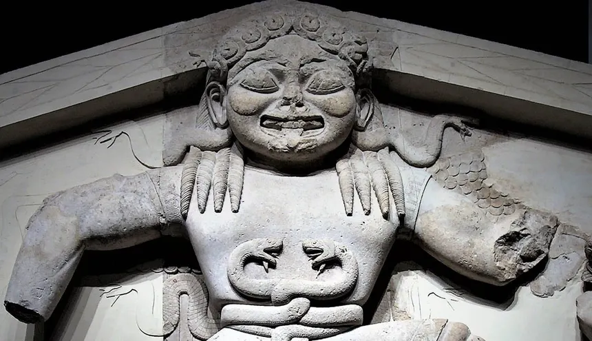 Gorgona Medusa pediment Corfu