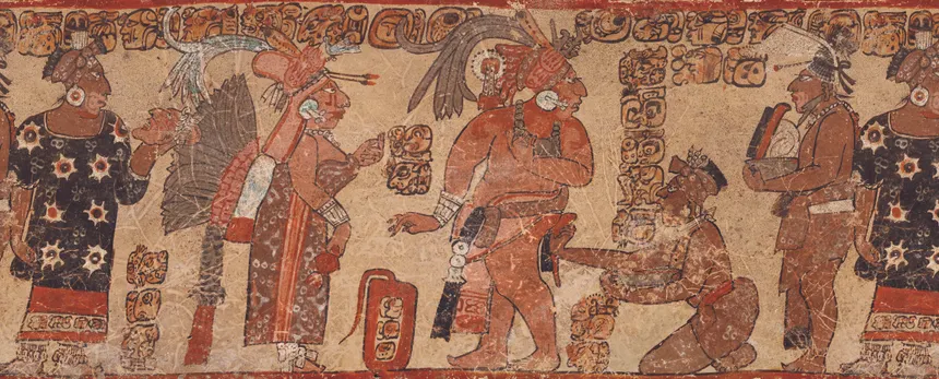 Maya cloaks and jaguar pelts