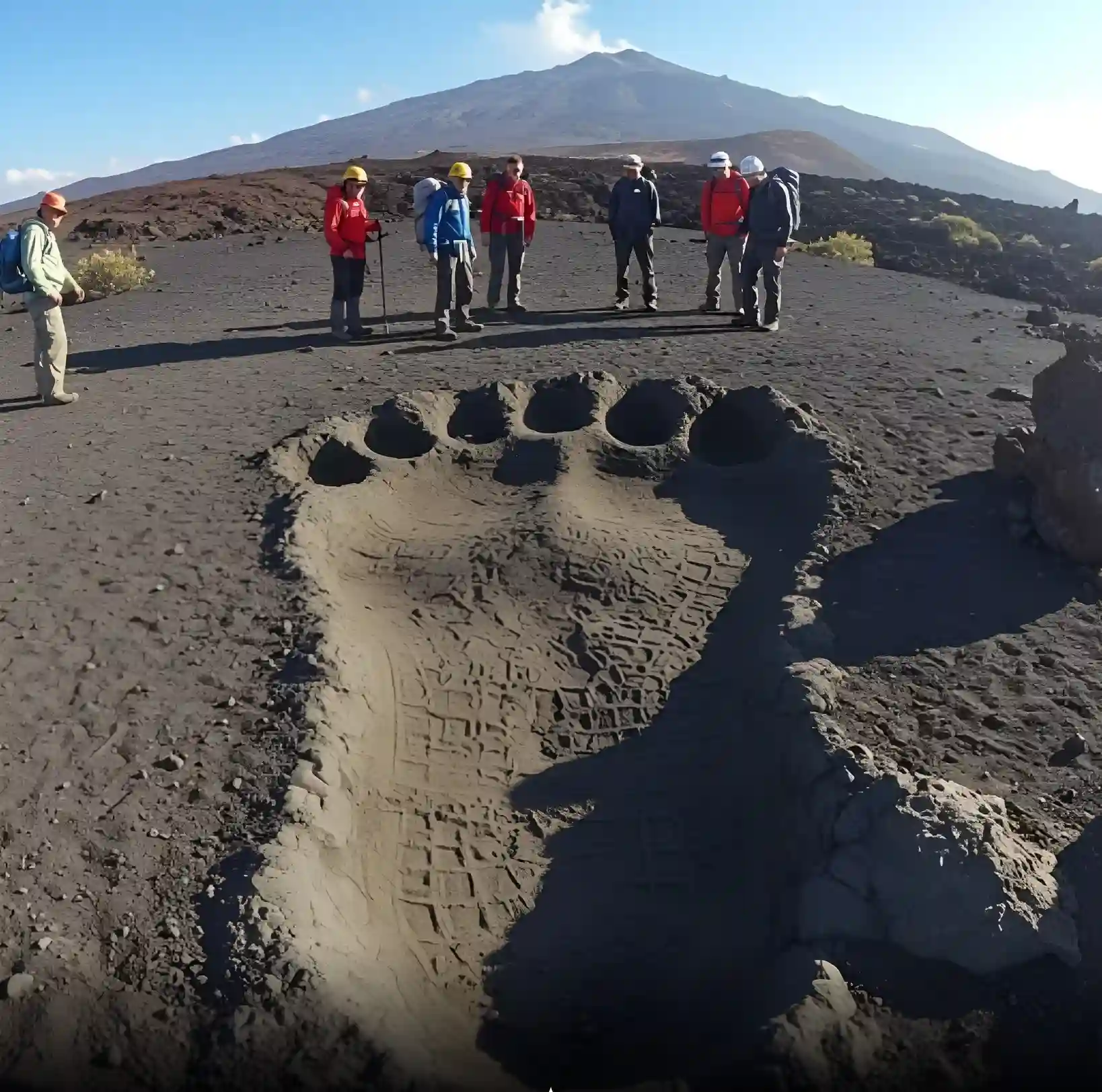 Mount Etna Giant Footprint
