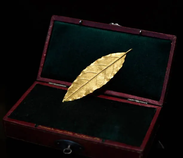 Napoleon coronation crown golden leaf