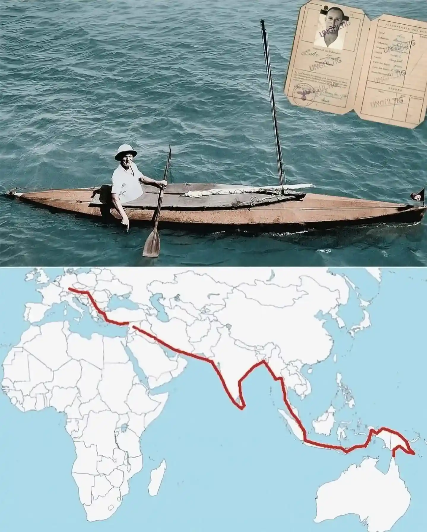 Oskar Speck kayak journey