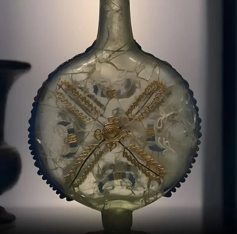Roman Snake-Thread Glass Bottle
