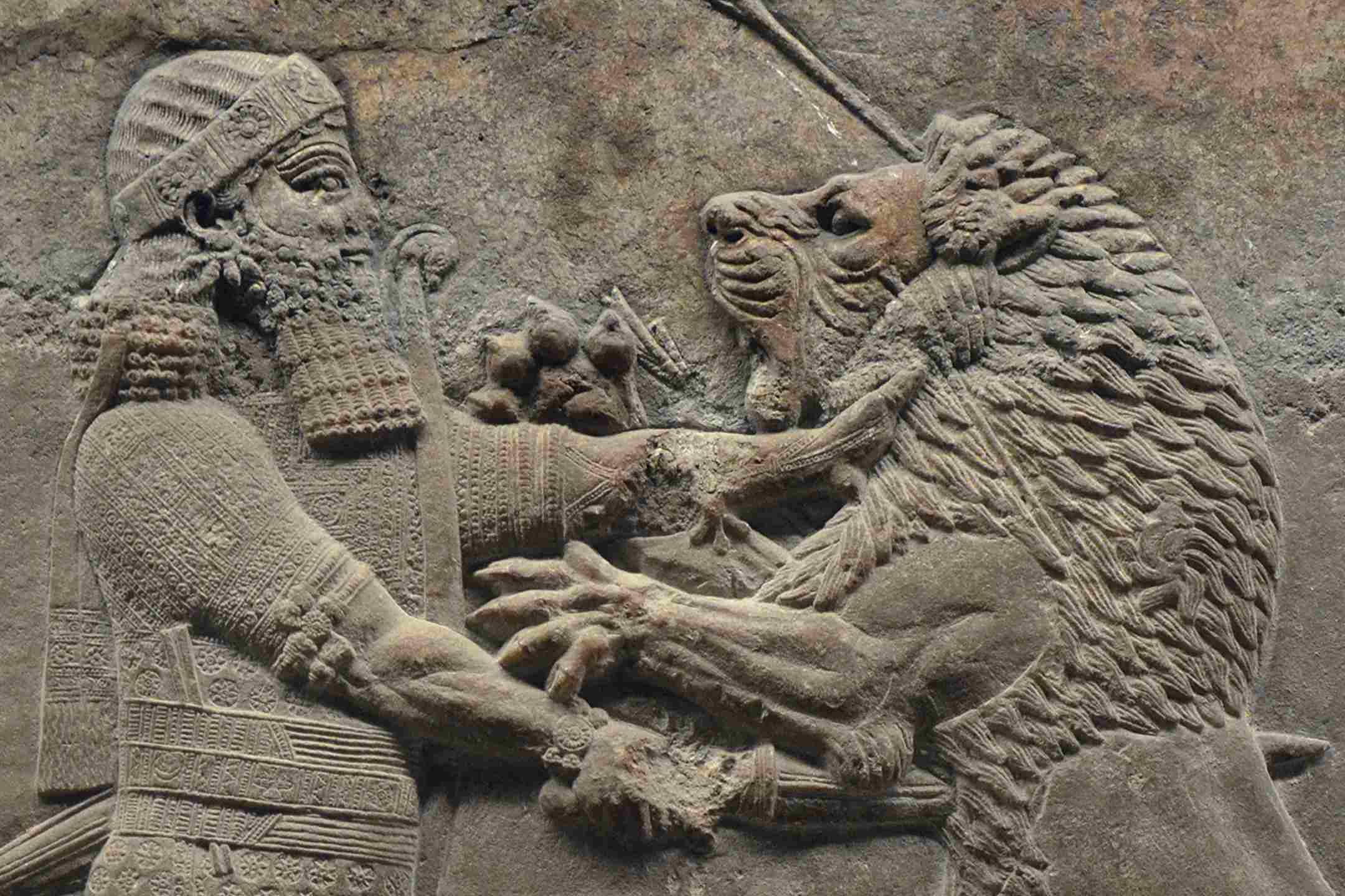 Ashurbanipal lion hunt relief
