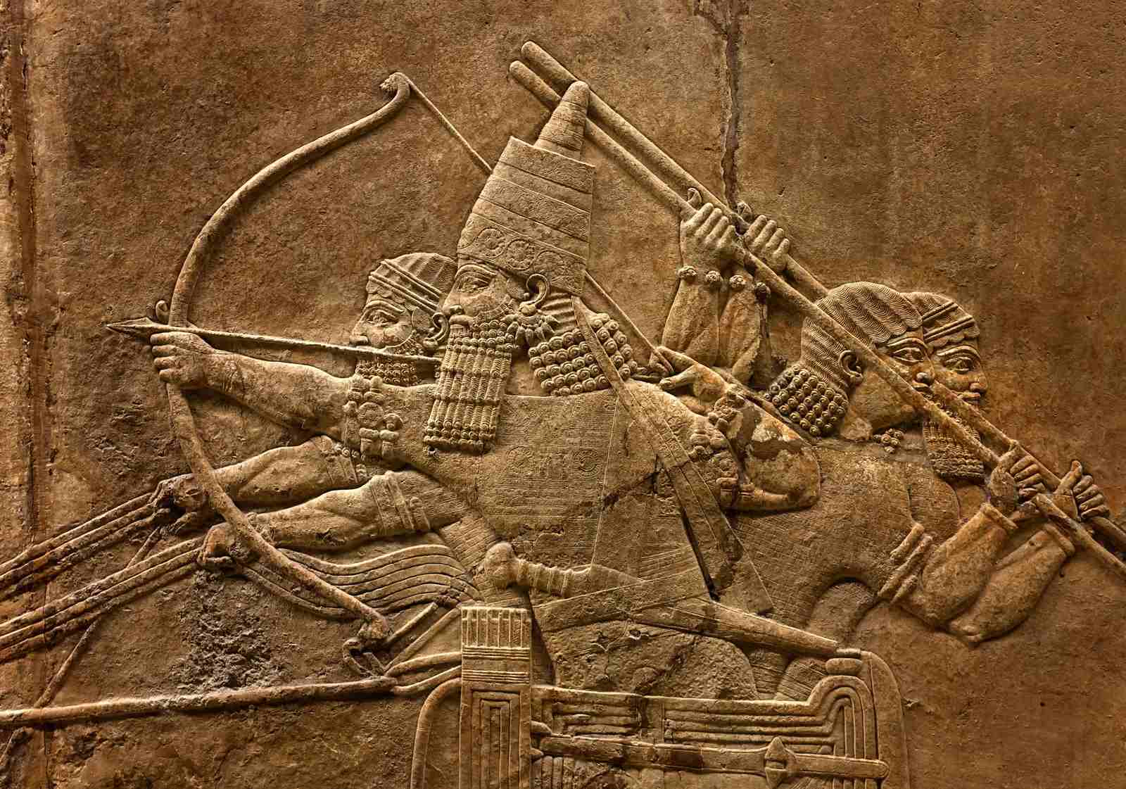 Ashurbanipal lion hunt relief