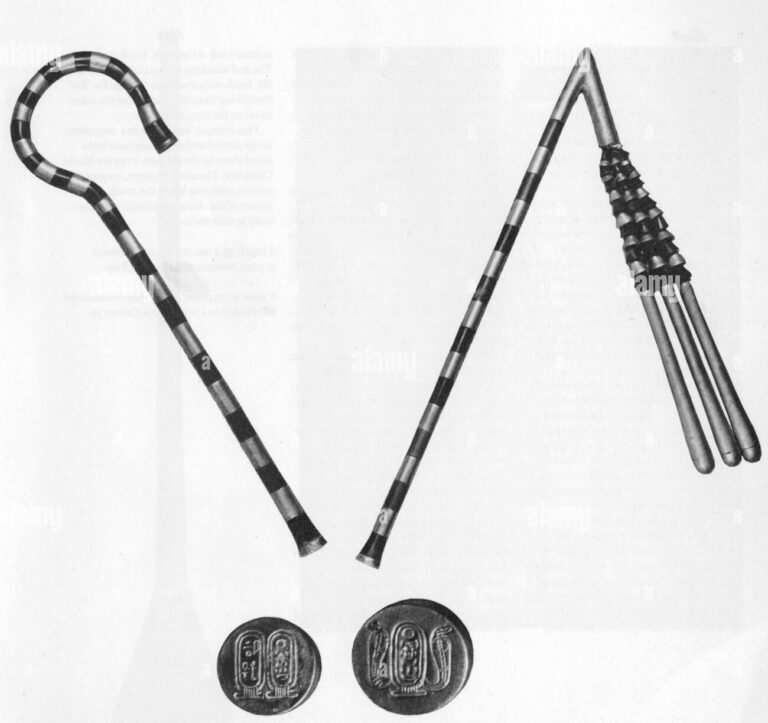Crook and flail of Tutankhamun