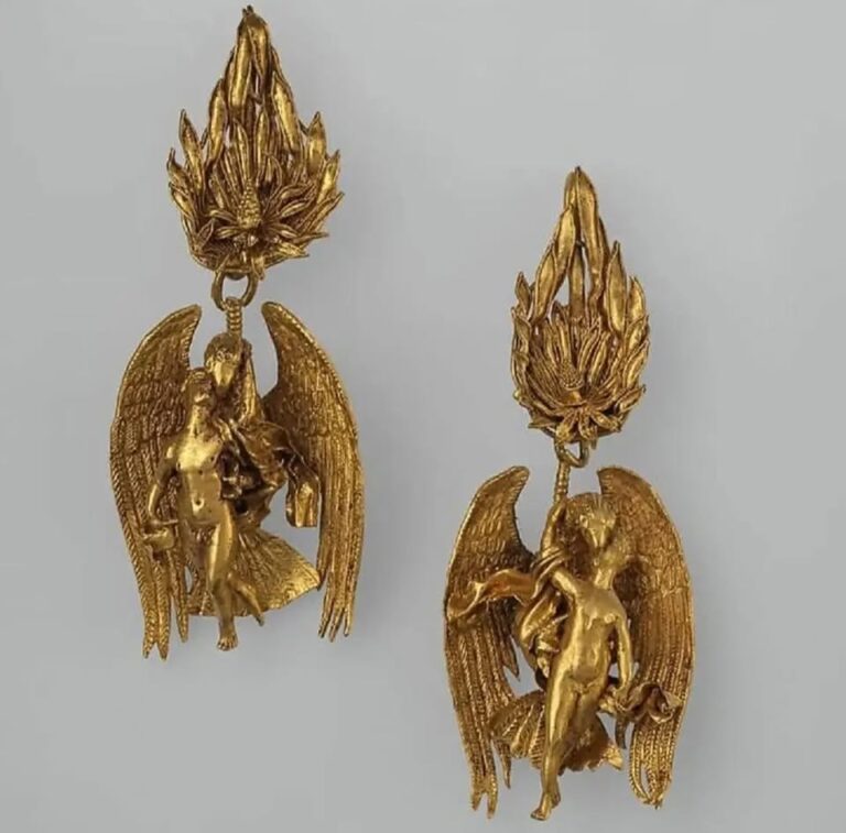 Gilded European Earrings 18th Century