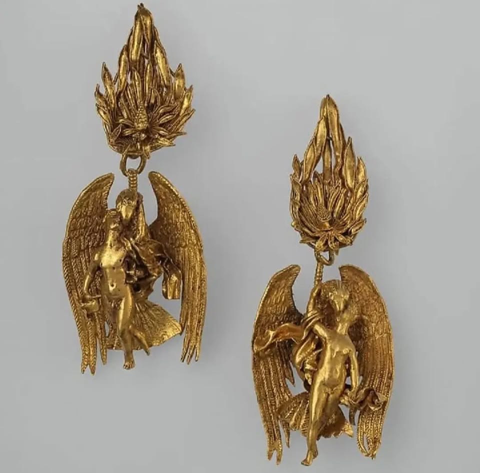Gilded European Earrings 18th Century