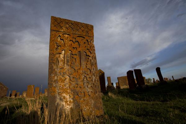 Noratus Cemetery wedding tombstone
